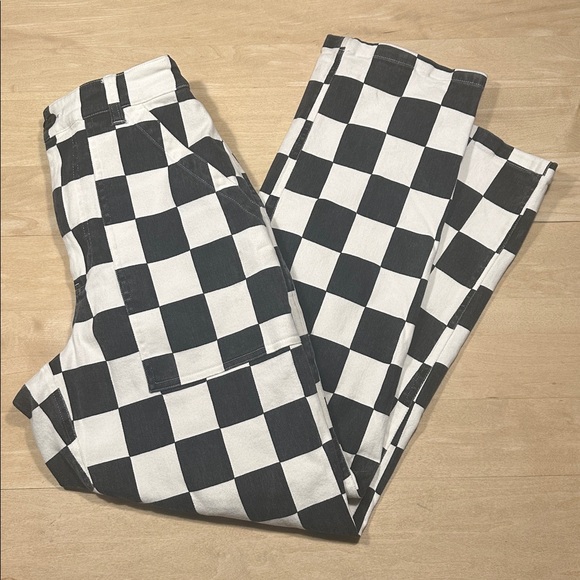 P & CO Service Fatigue Pants Black Checkerboard UK Sz 10/US Sz 6 - Picture 5 of 13